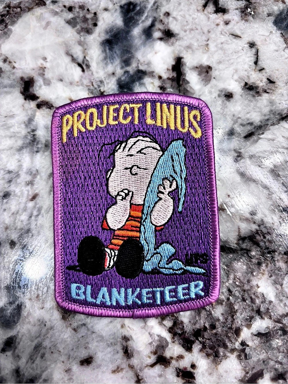 Project Linus Blanketeer patch Purple Embroidered Pin Patch